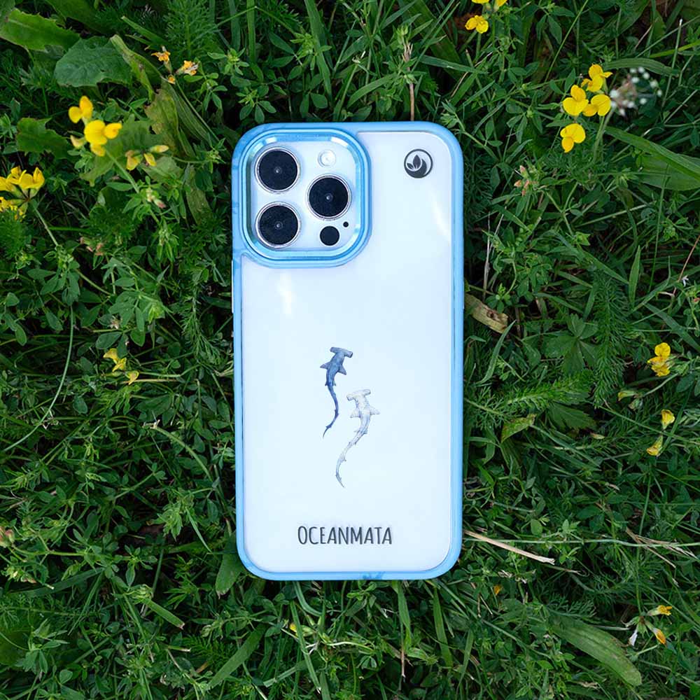iPhone 16 Hülle - hai blau - "Hammerhead" - nachhaltig