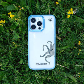 iPhone 14 Hülle - Oktopus blau - "TentacleTheory" - nachhaltig