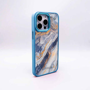 iPhone 14 pro max Hülle - marmor blau - "BlueMarble" - nachhaltig