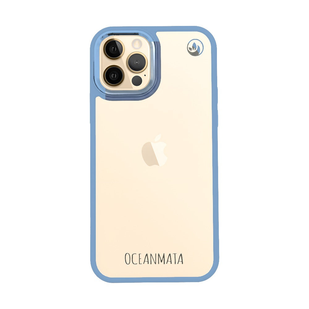 iPhone 12 pro / iPhone 12 hoesje - transparant oceaanblauw - duurzaam 