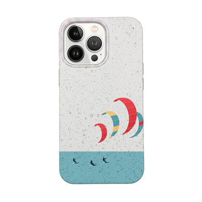 iPhone 13 pro Hülle - Kite weiß - "Kitesurf" - nachhaltig