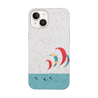 iPhone 14 Hülle - Kite weiß - "Kitesurf" - nachhaltig