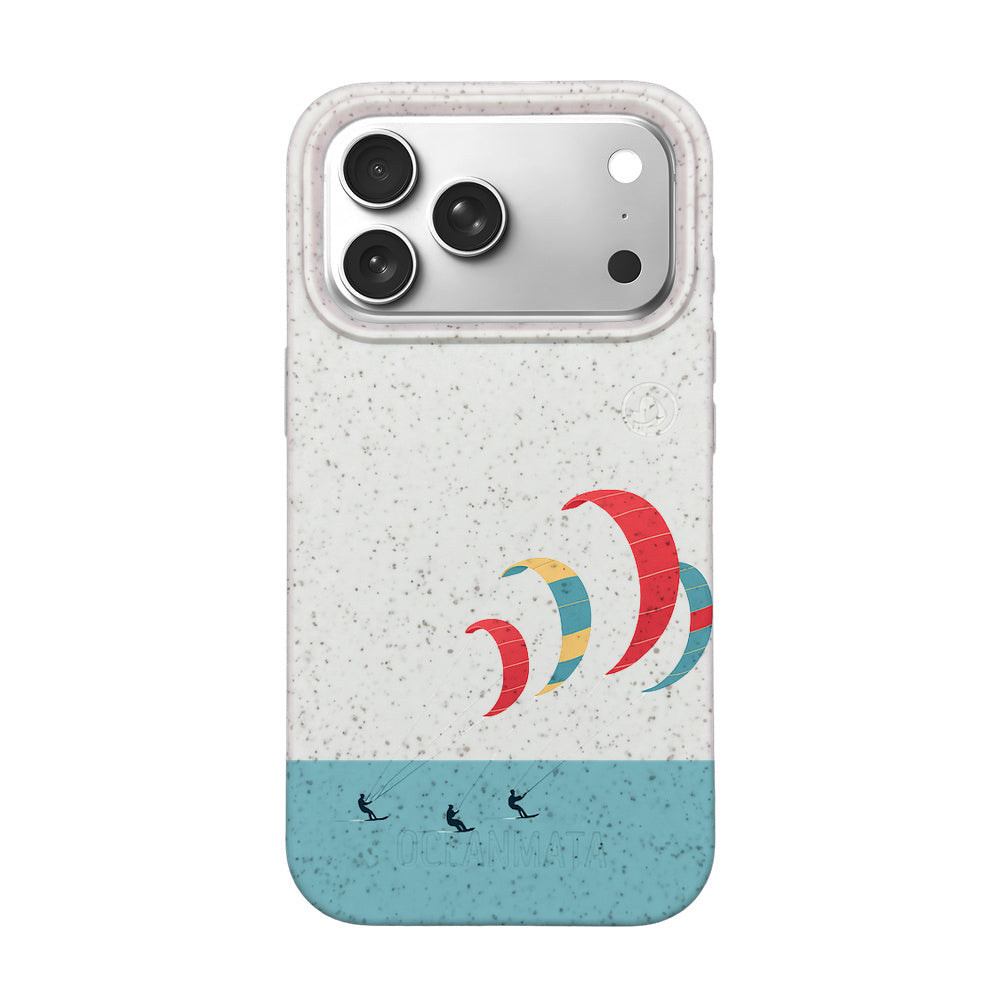 Biologisch abbaubare Handyhülle iPhone 18 Pro Max / 17 Pro Max Kitesurf — kompostierbar — Vorderseite
