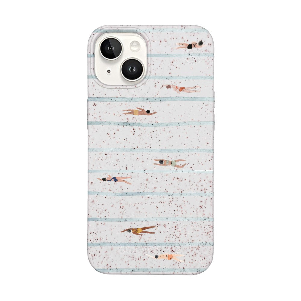 iPhone 14 Case - Swimming White - "lapflow" - sustainable