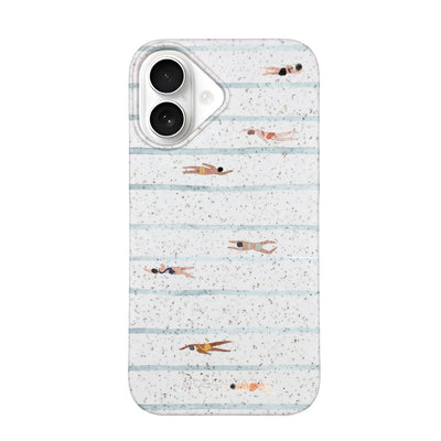 iPhone 16 Case - Swimming White - "lapflow" - sustainable
