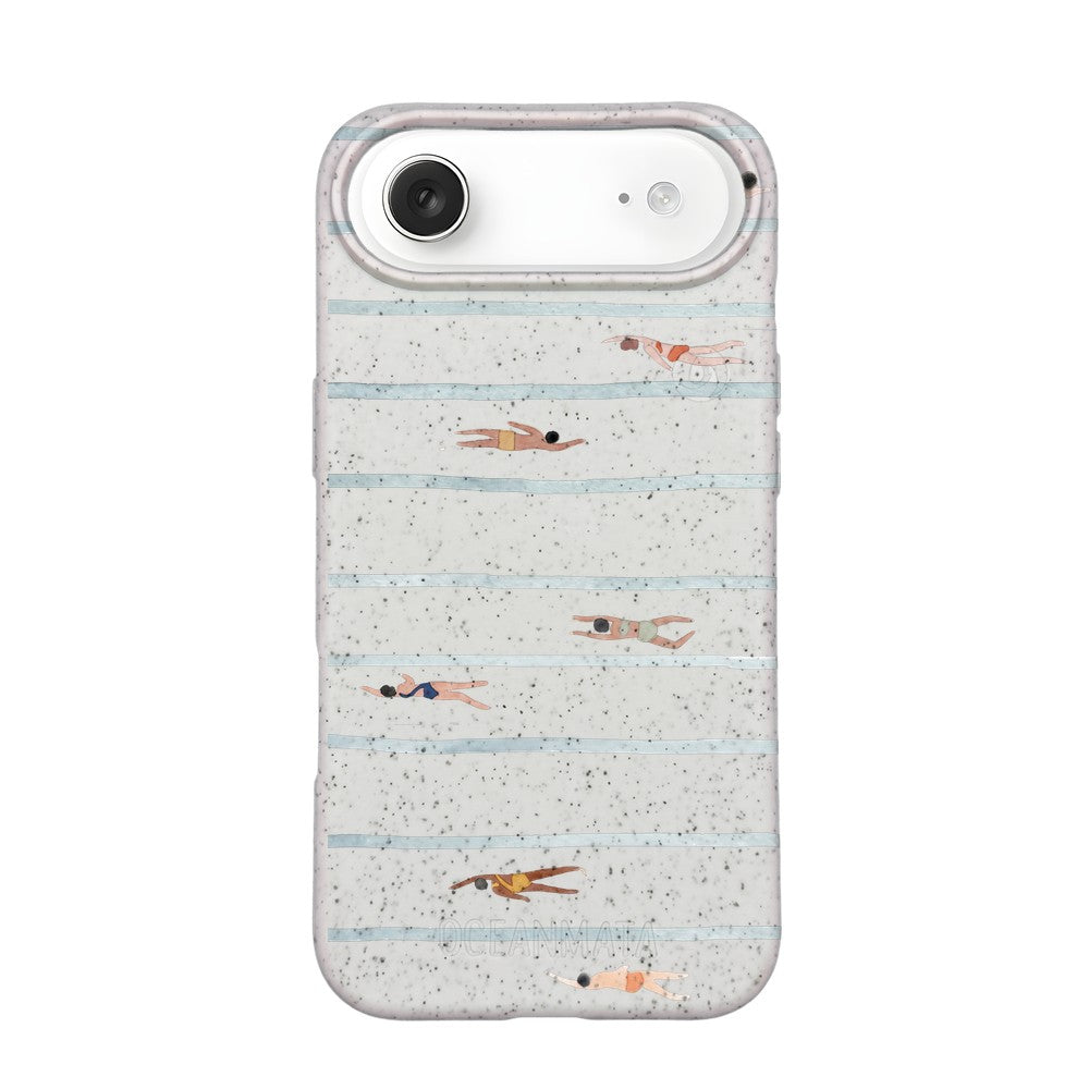 iPhone 17 Air Case - Swimming White - "lapflow" - sustainable