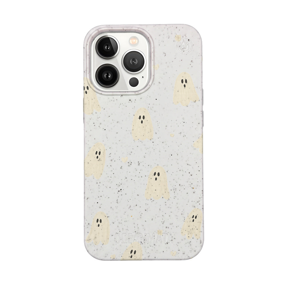 iPhone 13 Pro Case - Ghost White - "LittleGhost" - sustainable