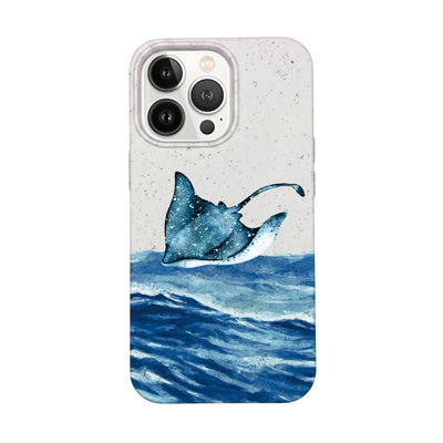 iPhone 13 pro Hülle - weiß Manta - "Manta Wave" - nachhaltig