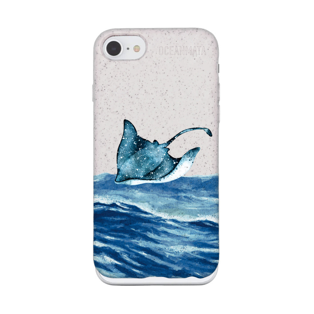 iPhone SE/7/8 Hülle - weiß Manta - "Manta Wave" - nachhaltig