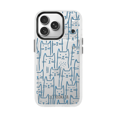 Samsung S26 Hülle - Katzen blau - "miau" - nachhaltig