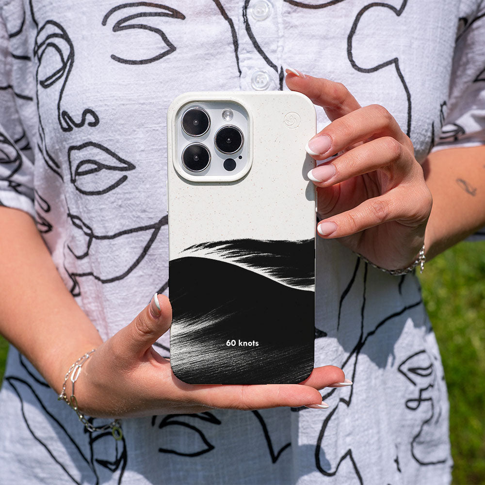iPhone 12 pro / iPhone 12 Hülle - Düne weiß - "60knots" - nachhaltig