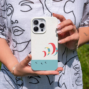 iPhone 13 mini Hülle - Kite weiß - "Kitesurf" - nachhaltig