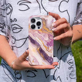 iPhone 13 Hülle - Marmor pink - "PinkMarble" - nachhaltig