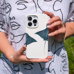 iPhone 16 pro max Hülle - Ray weiß - "RayDance" - nachhaltig