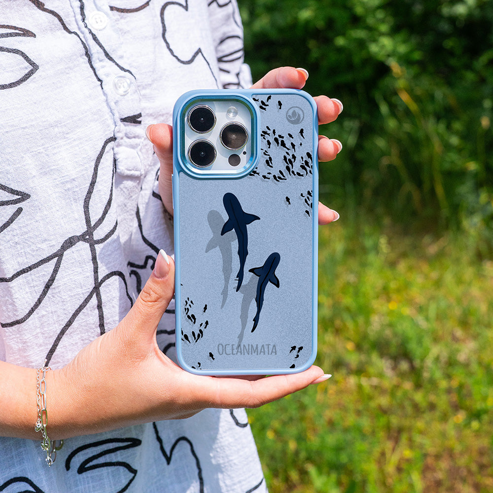iPhone 17 Air Hülle - Hai blau - "Into the blue" nachhaltig
