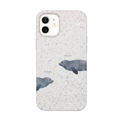 iPhone 12 mini Case - Seal White - "mooornin" - sustainable