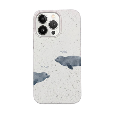 iPhone 13 Pro Max Case - Seal White - "mooornin" - sustainable
