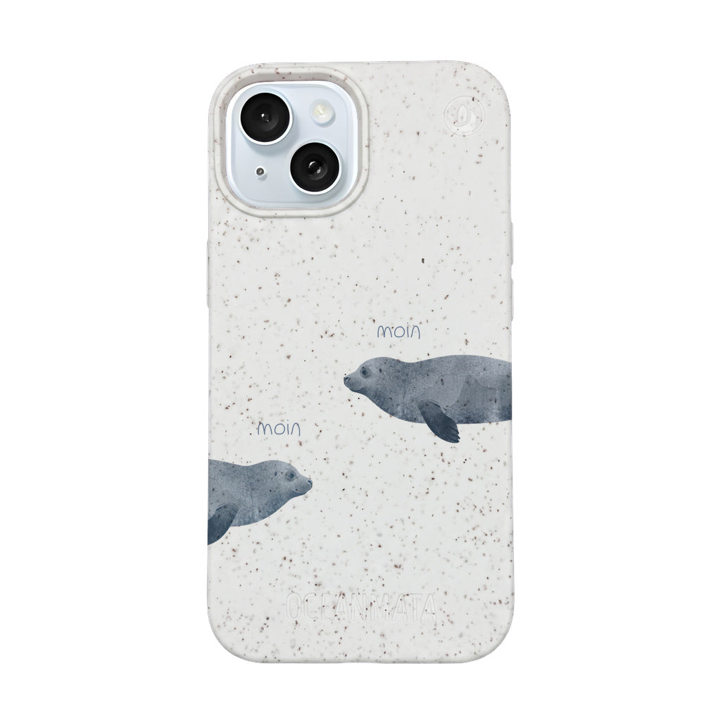 iPhone 15 Case - Seal White - "mooornin" - sustainable