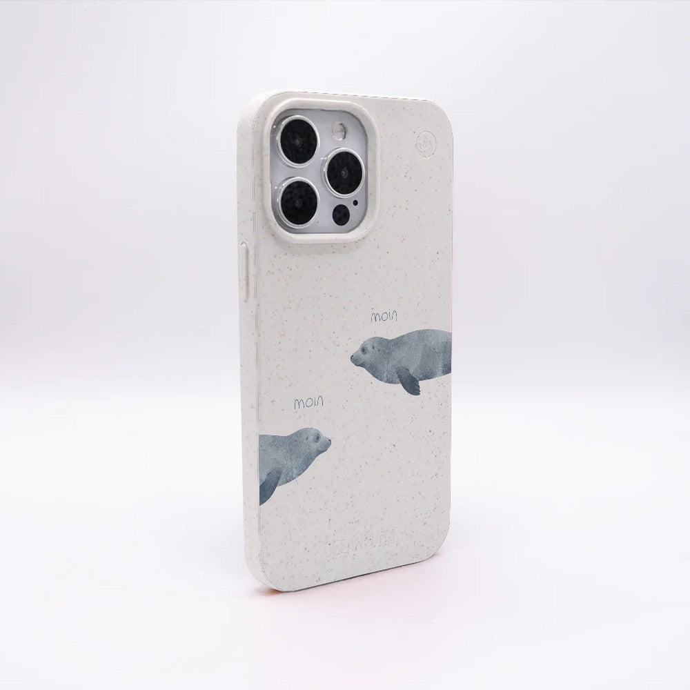 iPhone 16e Case - Seal White - "mooornin" - sustainable