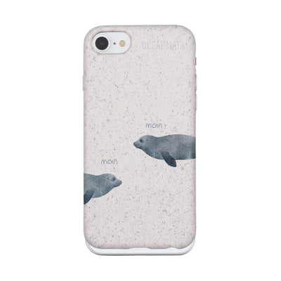 iPhone SE/7/8 Case - Seal White - "mooornin" - sustainable