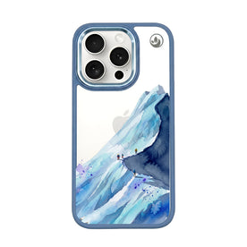 Nachhaltige Handyhülle iPhone 15 pro Mountainblue — Vorderseite