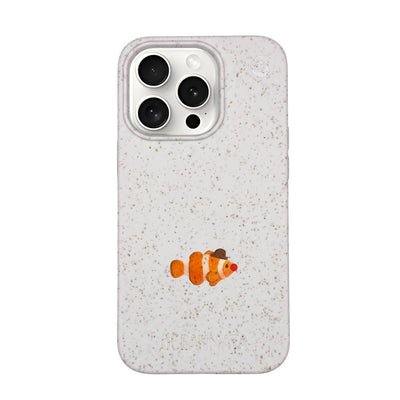 iPhone 15 pro Hülle - Clownfisch weiß - "Mr.Clown-Fish" - nachhaltig