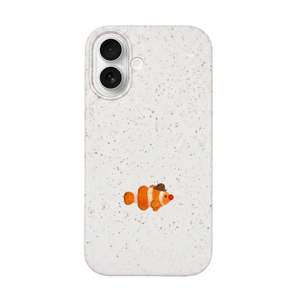 iPhone 17 Hülle - Clownfisch weiß - "Mr.Clown-Fish" - nachhaltig