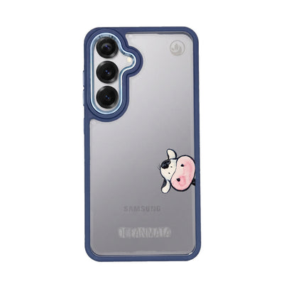 Samsung S25 Hülle -  Kuh blau - "muh" - nachhaltig