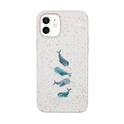 iPhone 12 mini Case - Narwhal White - "Narwhale" - Sustainable