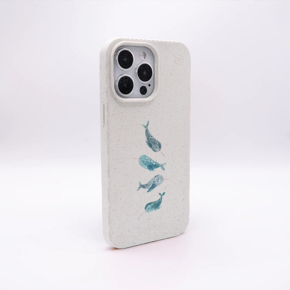 iPhone 14 Pro Case - Narwhal white - "Narwhale" - sustainable