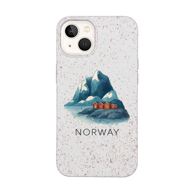 iPhone 13 Hülle - Norwegen weiß - "Norway" - nachhaltig