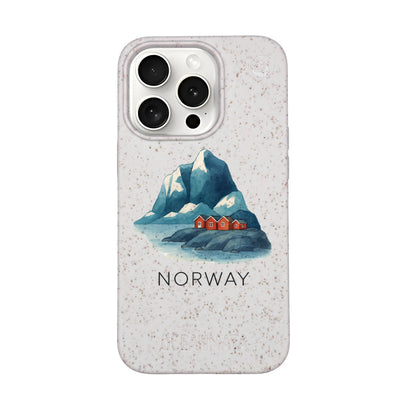 iPhone 15 pro Hülle - Norwegen weiß - "Norway" - nachhaltig