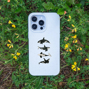 Biologisch abbaubare Handyhülle iPhone 14 pro Orcafamily — kompostierbar — Bonus