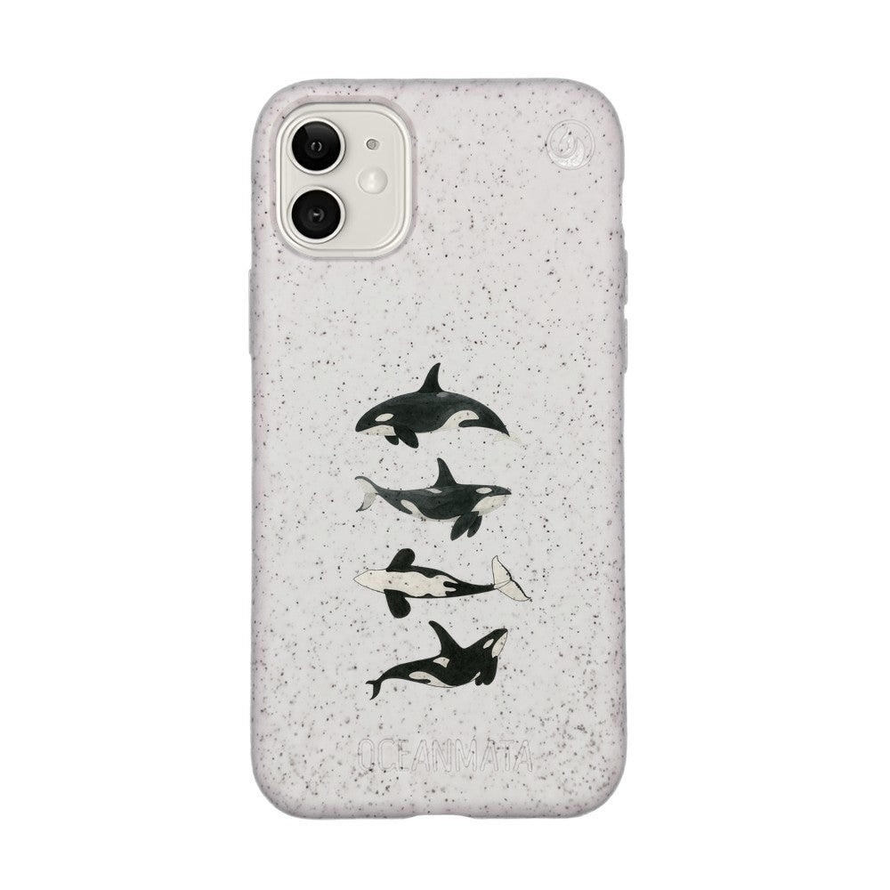 iPhone 11 Hülle - Orca weiß - "OrcaFamily" - nachhaltig