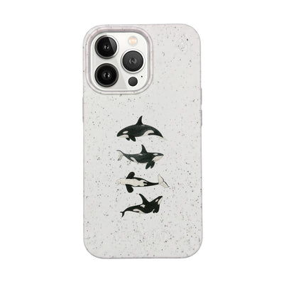 iPhone 13 pro Hülle - Orca weiß - "OrcaFamily" - nachhaltig