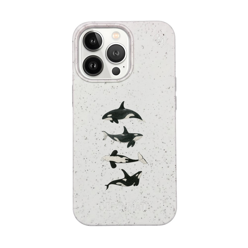 iPhone 13 Pro Case - Orca White - "OrcaFamily" - sustainable