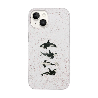 iPhone 14 Case - Orca White - "OrcaFamily" - sustainable