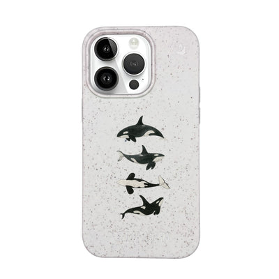 iPhone 14 pro max Hülle - Orca weiß - "OrcaFamily" - nachhaltig