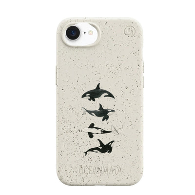 iPhone 16e/17e Case - Orca White - "OrcaFamily" - Sustainable