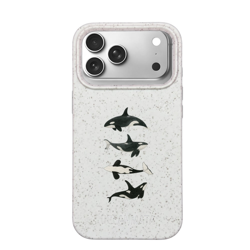 iPhone 17 Pro Case - Orca White - "OrcaFamily" - sustainable