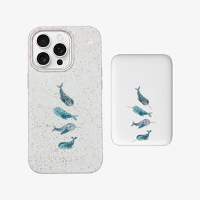 Powerbank MagSafe Narwhale mit passender Hülle