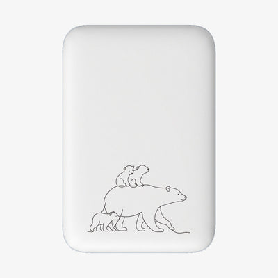 Powerbank MagSafe - "Polar Bear Family" - nachhaltig