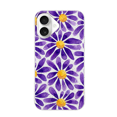 iPhone 16 Hülle - Blumen lila - "purplebloom" - nachhaltig