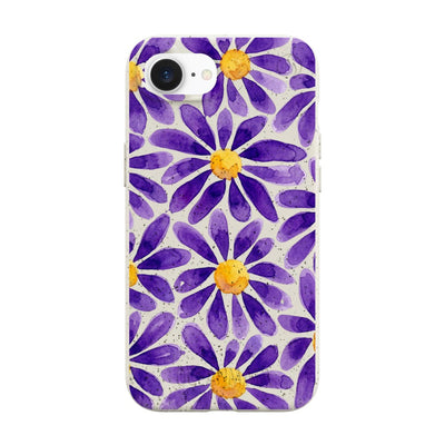 iPhone 16e Hülle - Blumen lila - "purplebloom" - nachhaltig