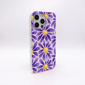 Biologisch abbaubare Handyhülle iPhone SE/7/8 Purplebloom — kompostierbar — Rückseite