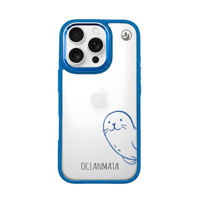iPhone 16 pro hoesje - zegelblauw - "Robby" - duurzaam