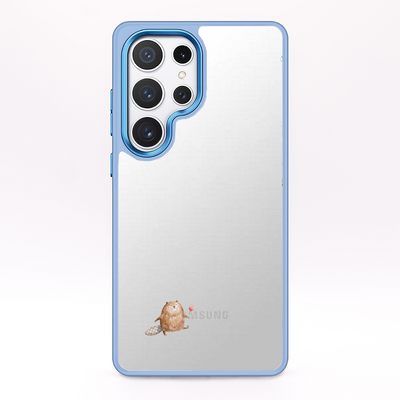Samsung S25 Hülle - Biber blau - "BeaverBliss" - nachhaltig