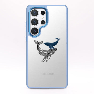 Samsung S25 Hülle - Wal blau - "BlueWhale" - nachhaltig
