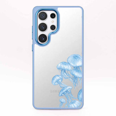 Samsung S25 Ultra Hülle -  qualle blau - "Jellies" - nachhaltig
