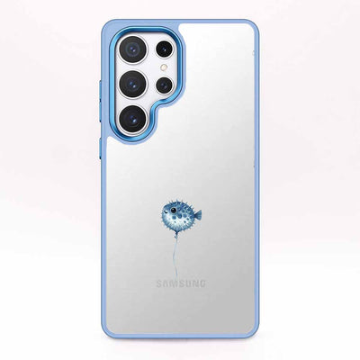Samsung S24+ Hülle - kugelfisch blau - "Pufferfish" - nachhaltig